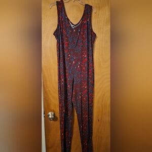 It's Floral Sleeveless Jumpsuit Size 3x